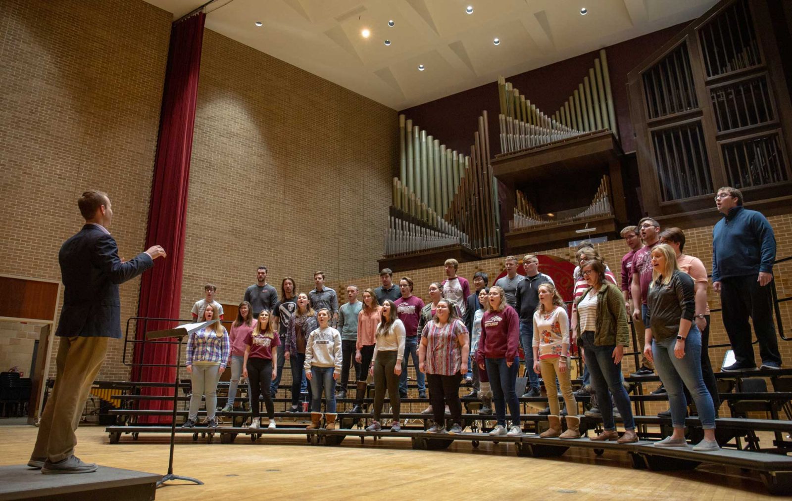 Choir rehearsing